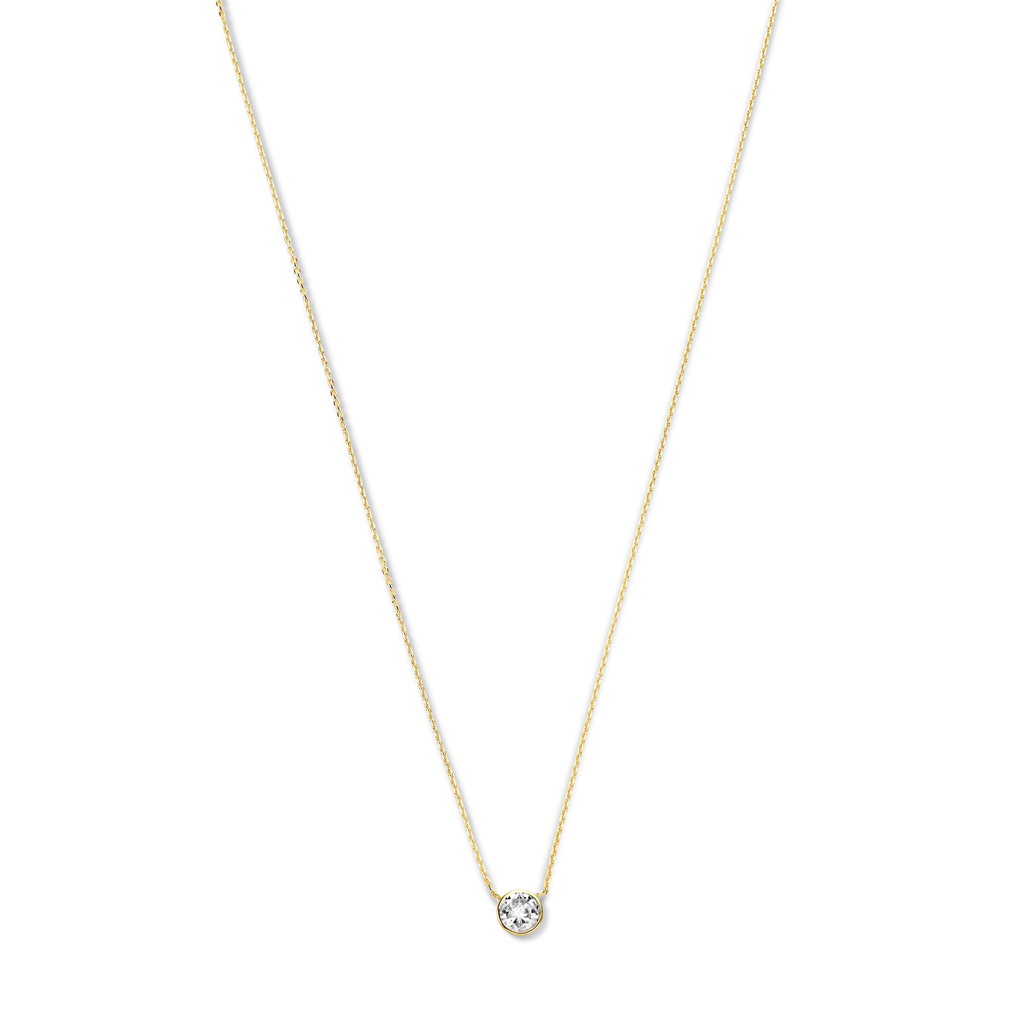 Violet Hamden Venus 925 Sterling Silver Gold-coloured Necklace with Birthstone VH340010-OCT