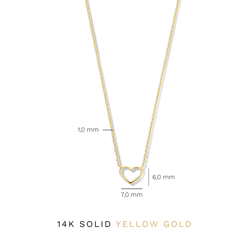 Isabel Bernard Belleville Amore 14 Carat Golden Necklace IB340138 (Length: 40.00-44.00 cm)-zoom-