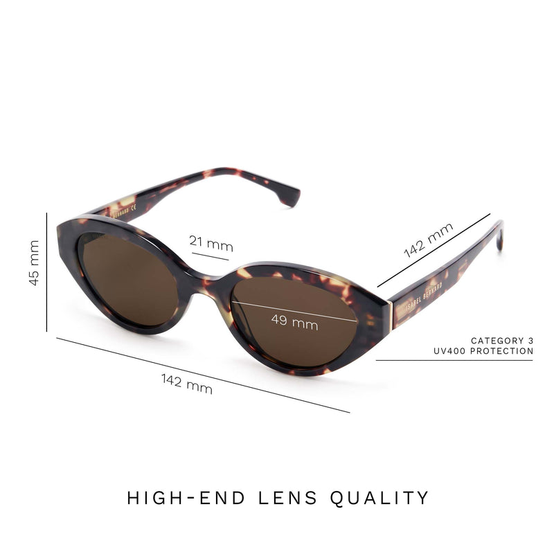 Isabel Bernard La Villette Rosaire Brown Tortoise Ovale Sunglasses IB400002-04-14-zoom-