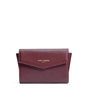 Isabel Bernard Honoré Lina Bordeaux Red Clutch With Detachable Shoulder Chain IB21135-052