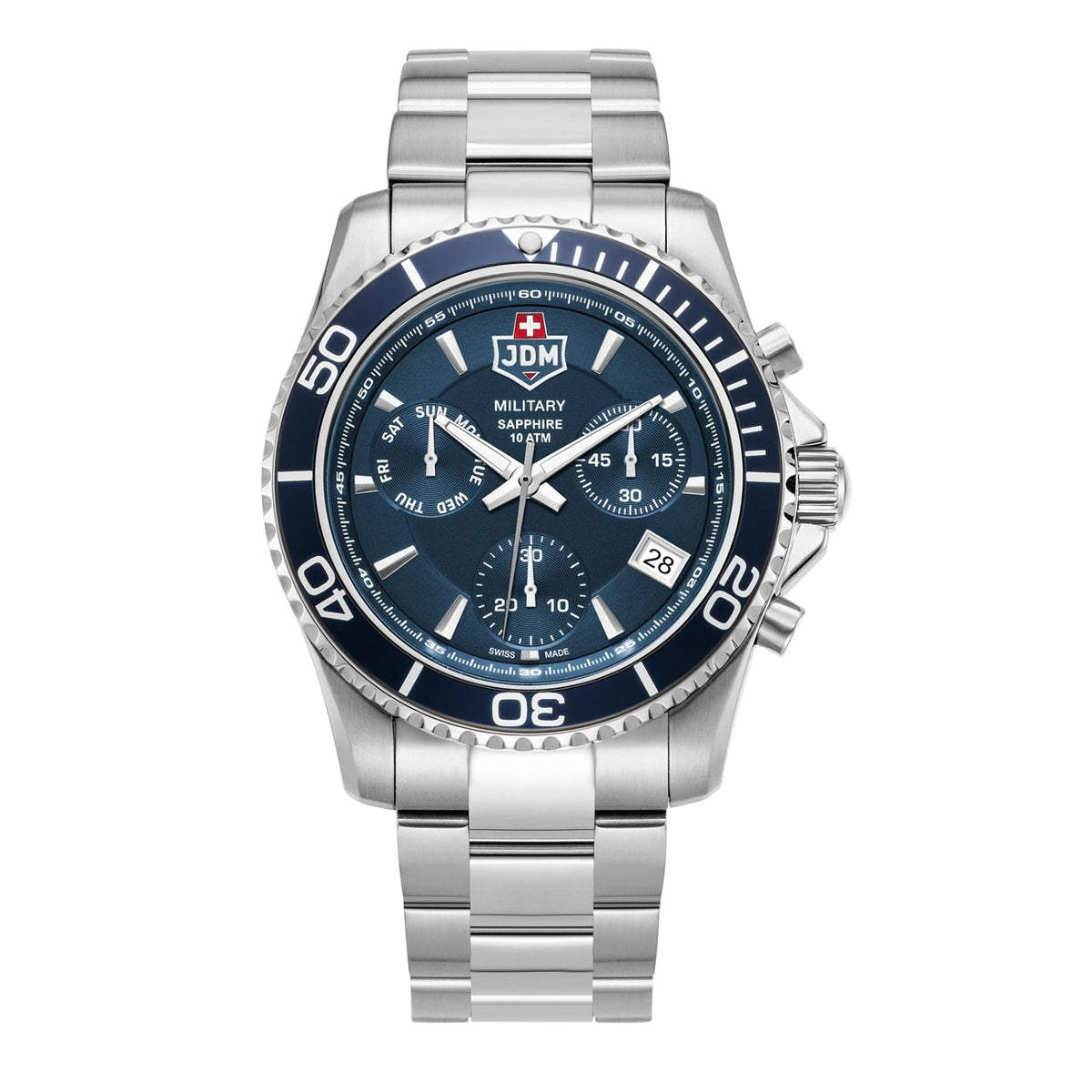 JDM Military Sierra Chrono Blue Men's Watch JDM-WG019-02
