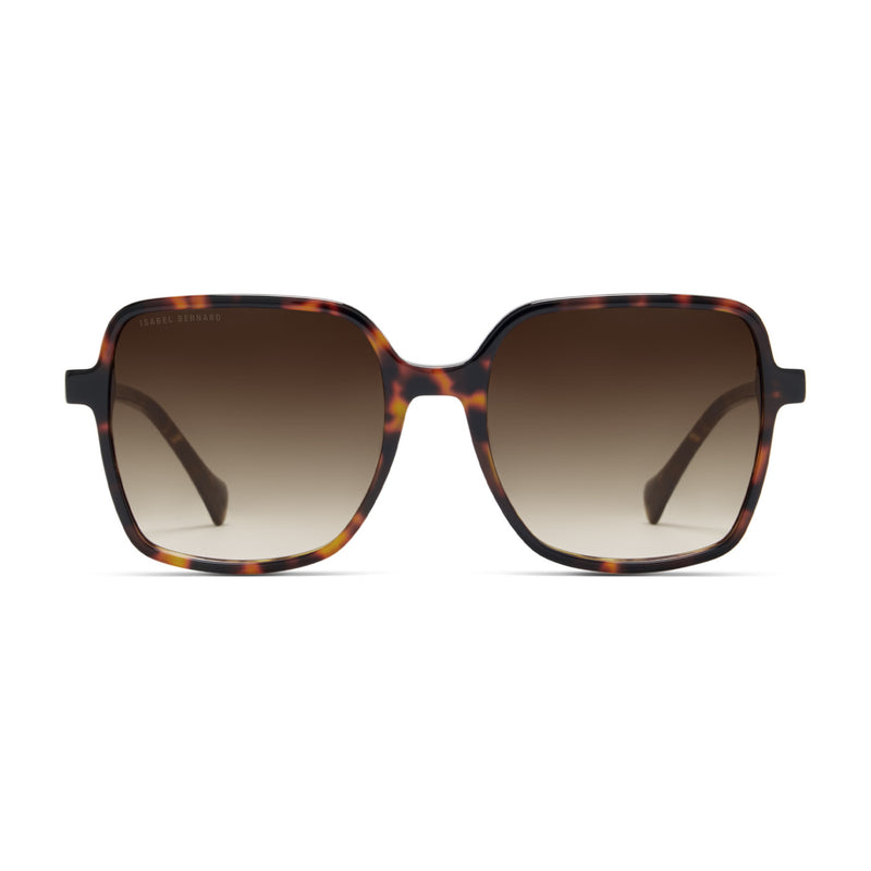 Isabel Bernard La Villette Rene Brown Tortoise Vierkante Sunglasses IB400000-14-14-zoom-