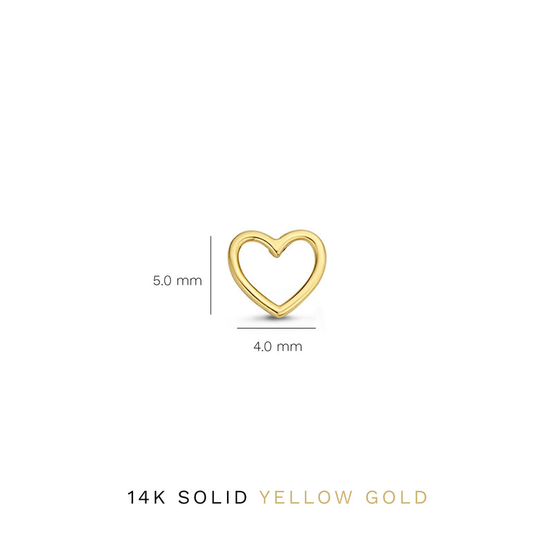 Isabel Bernard Belleville Amore 14 Carat Golden Ear Studs IB360232-zoom-