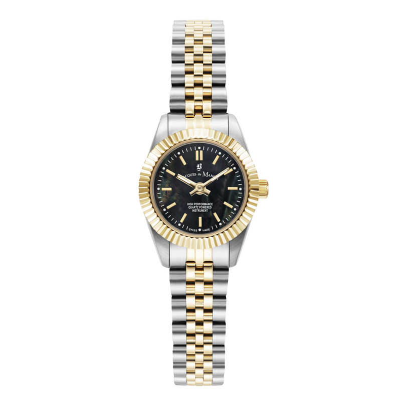 Jacques Du Manoir Inspiration 22mm Black MOP Women's Watch JWL05105-zoom-