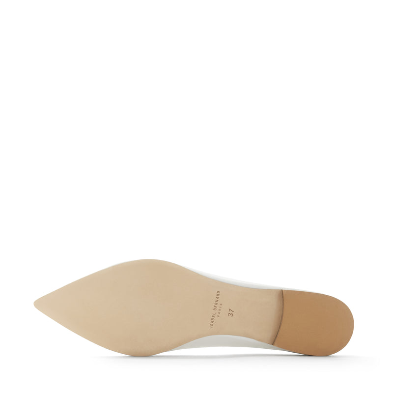Isabel Bernard Vendôme Elita White Leather Bellerinas made of Calfskin IB51002-00-42-zoom-