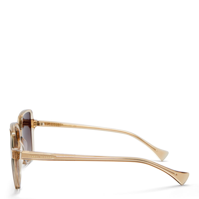 Isabel Bernard La Villette Rene Transparant Beige Vierkante Zonnebril IB400000-02-14-zoom-
