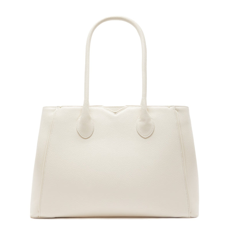Isabel Bernard Honoré Cloe Crème Calfskin Leather Handbag IB25077-zoom-