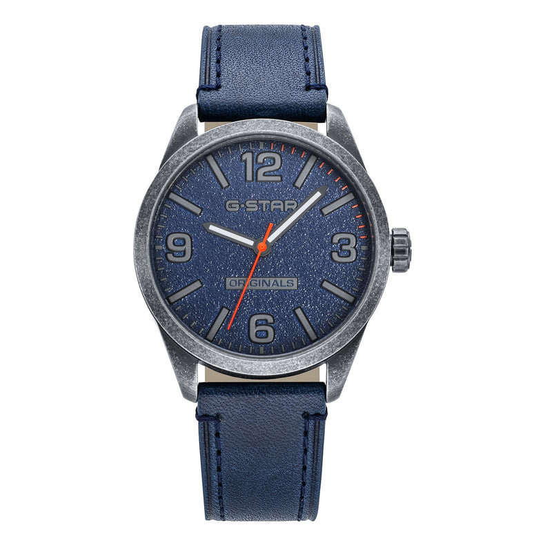 G-STAR Originals Blue Leather Men's Watch GSW.503.04-zoom-