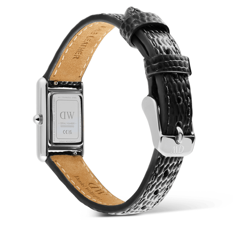 Daniel Wellington Bound Mini Black Lizard Silver Women's Watch DW00100901-zoom-