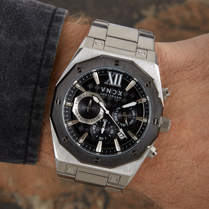 VNDX Wise Man Steel Chronograph Men's Watch MS11885-01-zoom-
