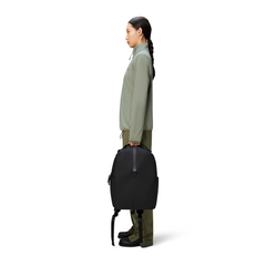 Rains Black Clip Front Backpack R14890-01