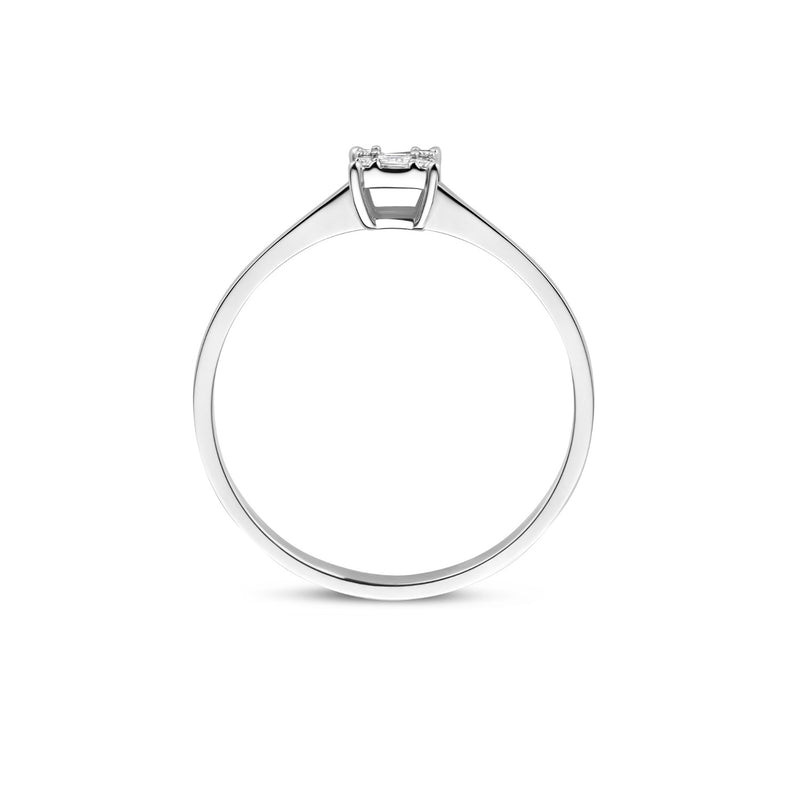 Isabel Bernard De la Paix Maxime 14 karat whitegold ring with diamond 0.13 carat IBD330042-54-zoom-
