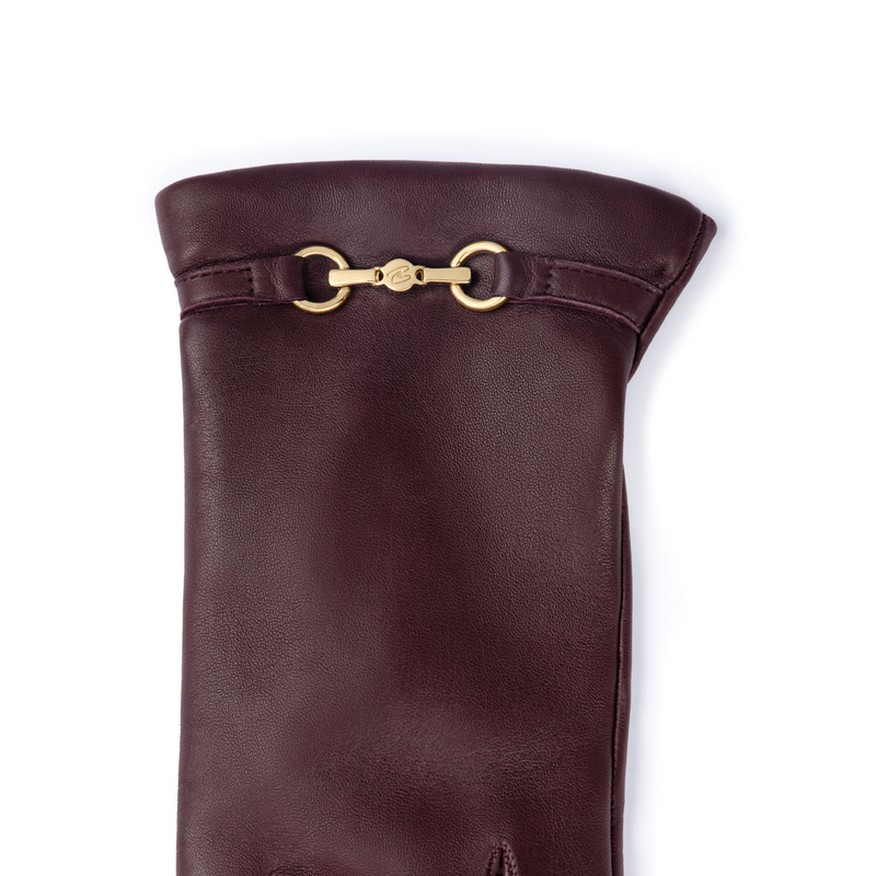 Isabel Bernard Honoré Marcelia Bordeaux Red goatskin leather gloves IB67001-352-6.5-zoom-