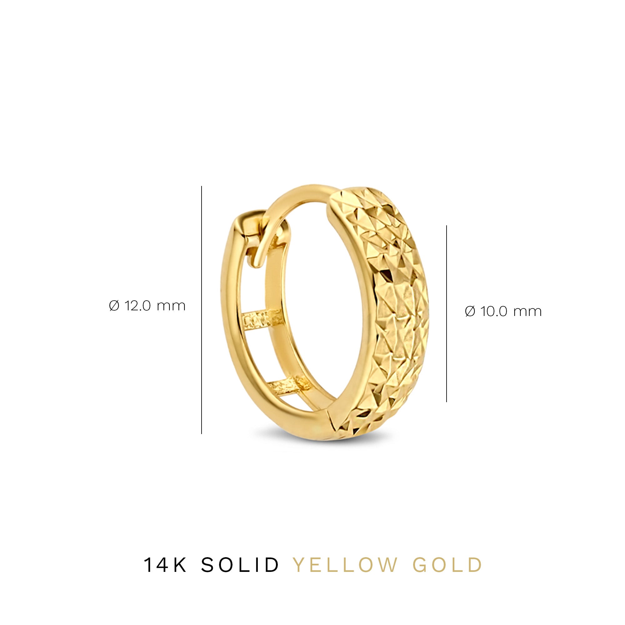 Isabel Bernard Rivoli Laura 14 Carat Golden Hoop Earrings IB360142