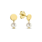 Isabel Bernard 14 Karaat Gouden Belleville Luna Oorbellen IB360037