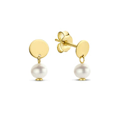 Isabel Bernard 14 Karaat Gouden Belleville Luna Oorbellen IB360037