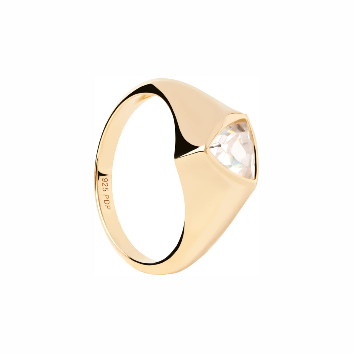 P D Paola The New Essentials 925 Sterling Silver Ring AN01-986-10with18K Gold Plating