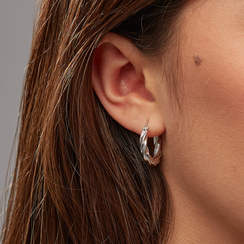 Karma Silver Ear Stud M2786-zoom-