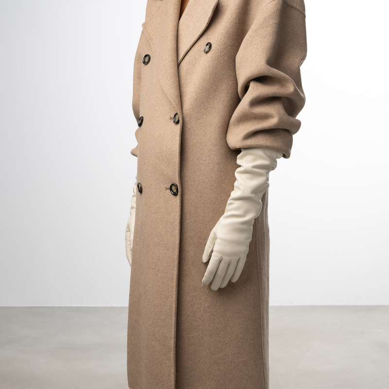 Isabel Bernard Honoré Ines cream goatskin leather gloves IB67005-372-7-zoom-