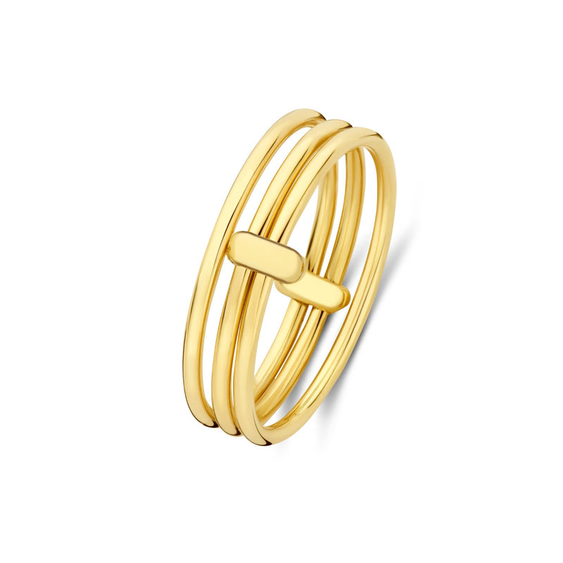 Isabel Bernard Cour d'Honneur Adora 14 karat golden 3-piece multiring IB330102-52-zoom-