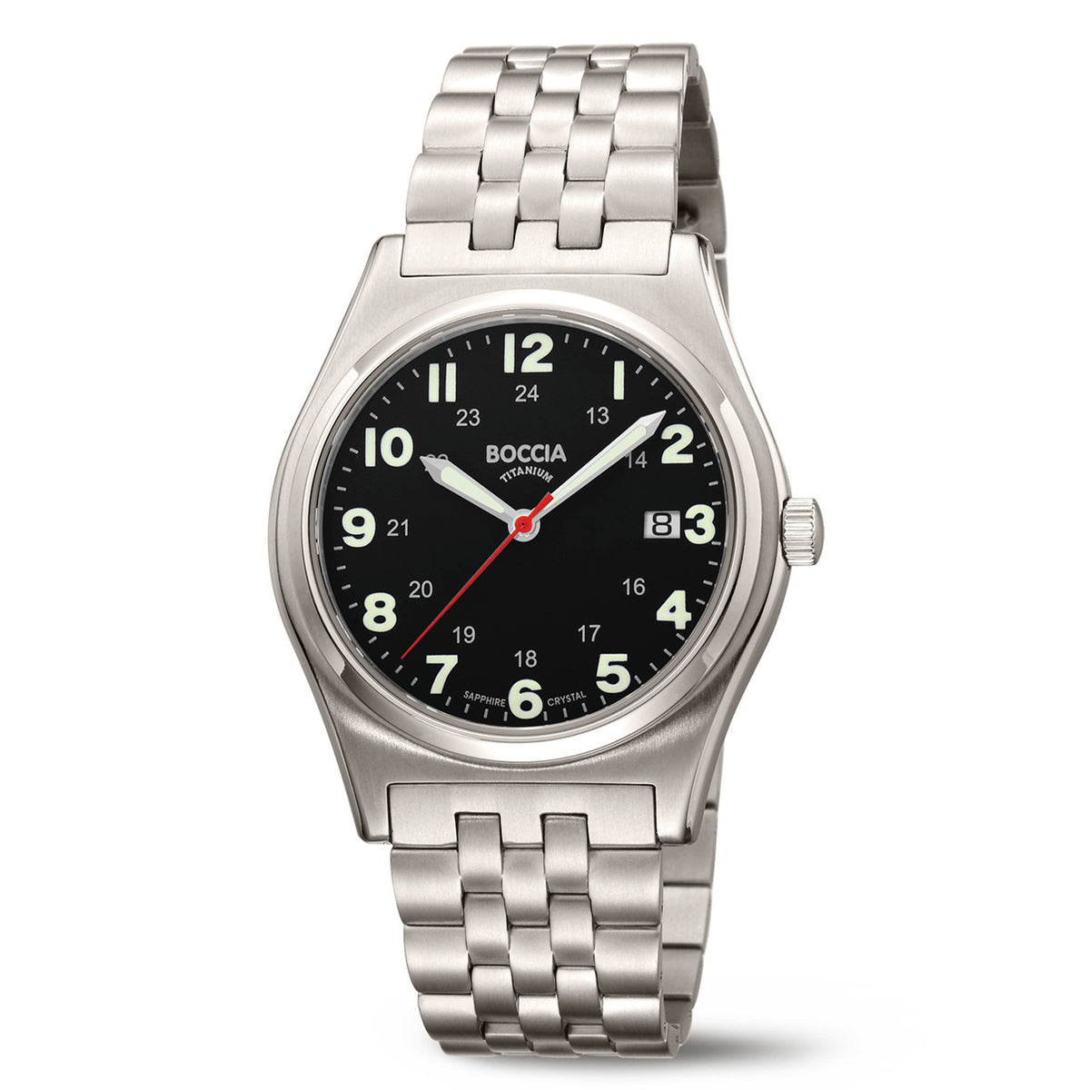 Boccia Titanium Zwart Heren Horloge 2002-3674-02