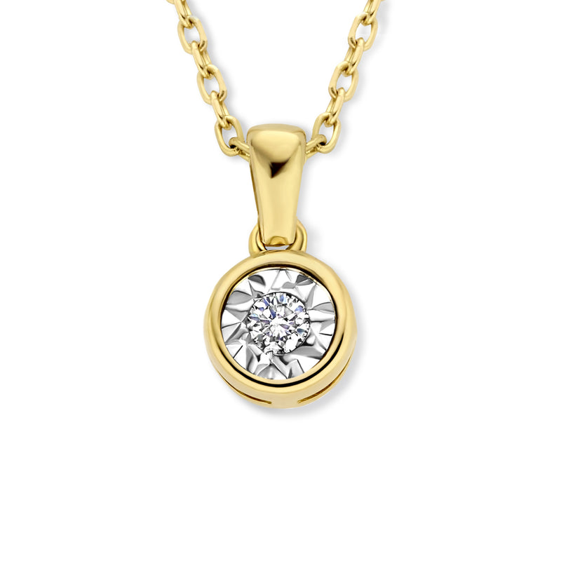 Isabel Bernard De La Paix Inaya 14 Carat Golden Necklace | diamond 0.03 ct | IBD350019-zoom-