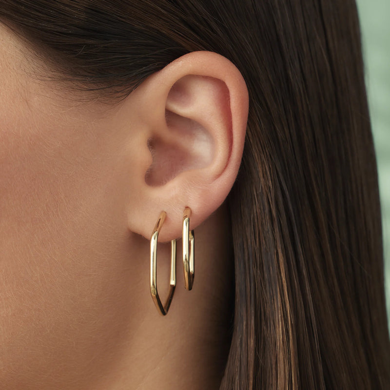 Beloro Jewels La Rinascente Francesca 9 carat gold Hoop Earrings BO360059-zoom-