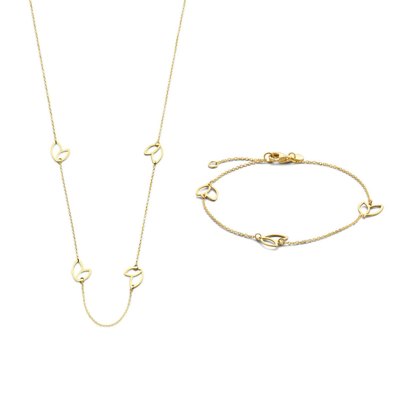 Isabel Bernard Cadeau d'Isabel 14 karat gold necklace and bracelet gift set IB90187-zoom-