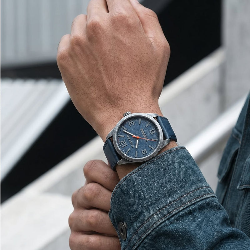 G-STAR Originals Blue Leather Men's Watch GSW.503.04-zoom-