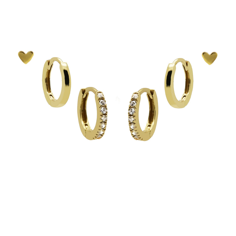 Karma 14 karat gold plated Earparty EPV01GP-zoom-