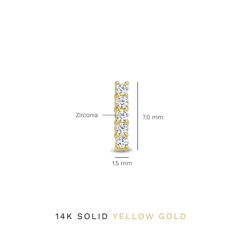 Isabel Bernard 14 Carat Golden Rivoli Esmée Earstuds IB360194-zoom-