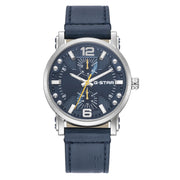 G-STAR Rovic Silver-Tone and Blue Men's Watch GSW.509.01