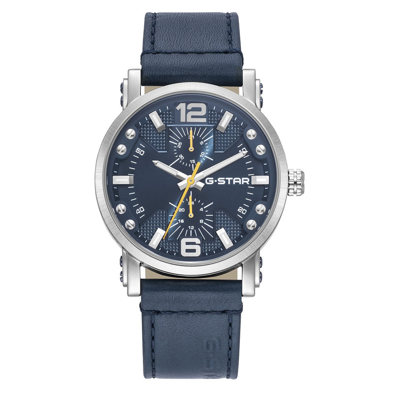 G-STAR Rovic Silver-Tone and Blue Men's Watch GSW.509.01-zoom-