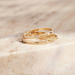 Isabel Bernard Le Marais Solene 14 Carat Golden stacking Ring IB330077-52 (size: 52)