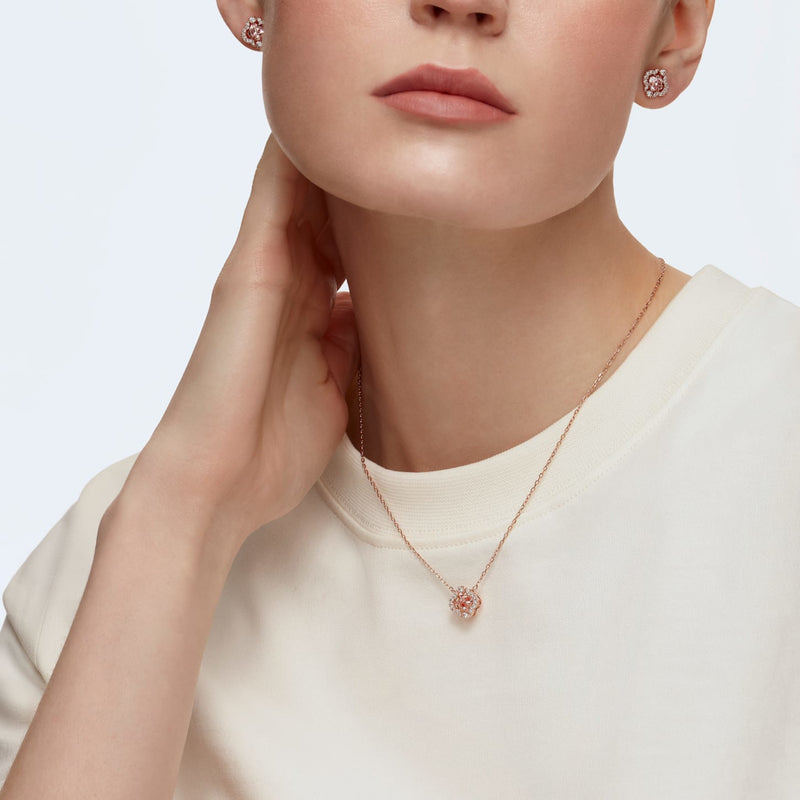 Swarovski Sparkling Rose gold Earrings 5516488-zoom-