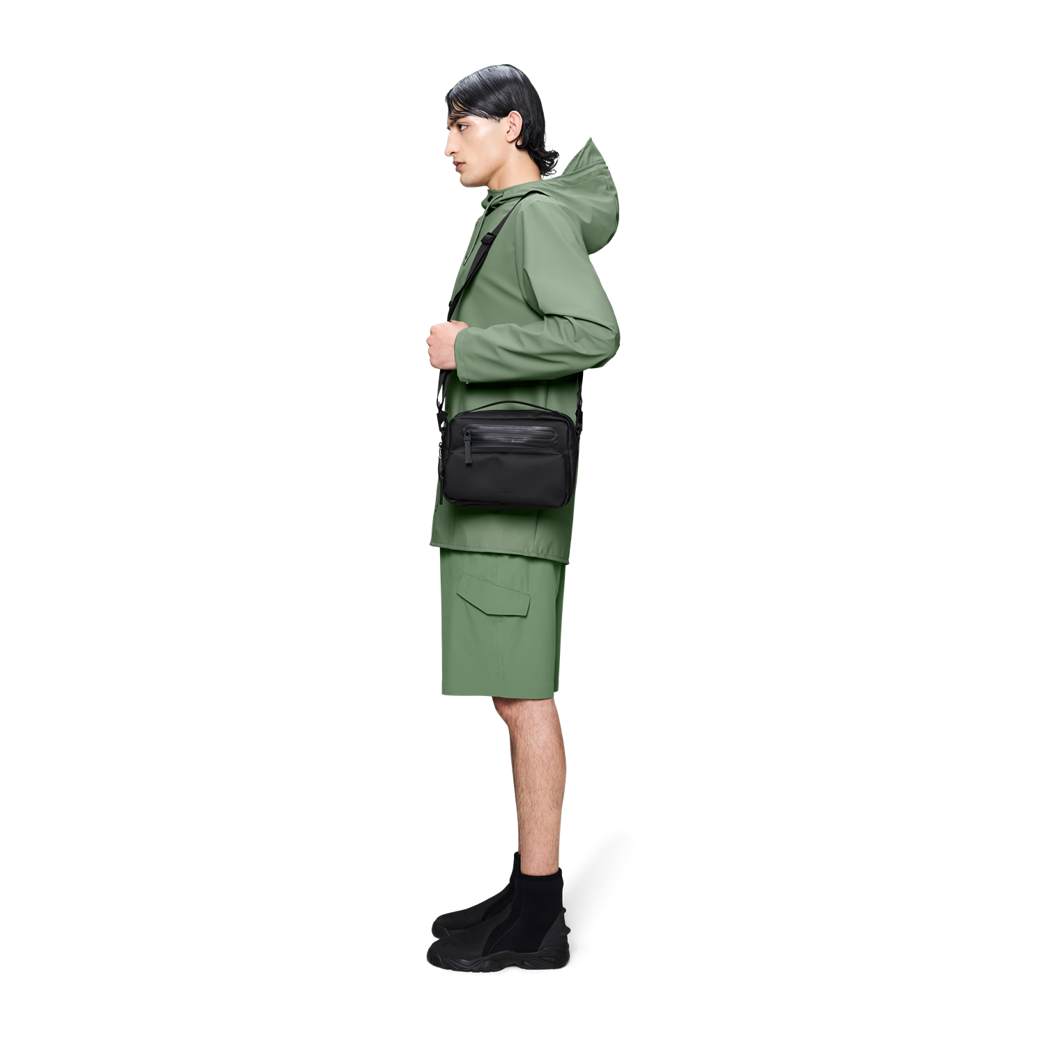 Rains Black Cargo Box Bag R14110-01