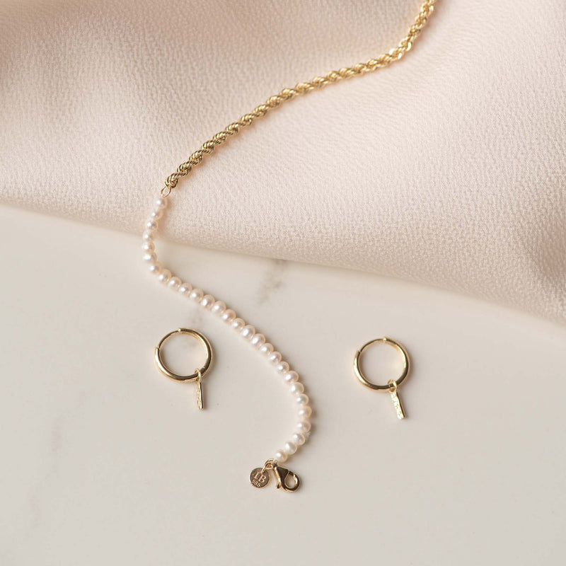 Isabel Bernard Rivoli Laura 14 Carat Golden Hoop Earrings IB360150-zoom-