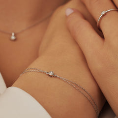 Isabel Bernard De La Paix Inaya 14 Carat Whitegold Bracelet | diamond 0.02 ct | IBD320010