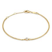 Isabel Bernard De La Paix Inaya 14 Carat Golden Bracelet | diamond 0.02 ct | IBD320011