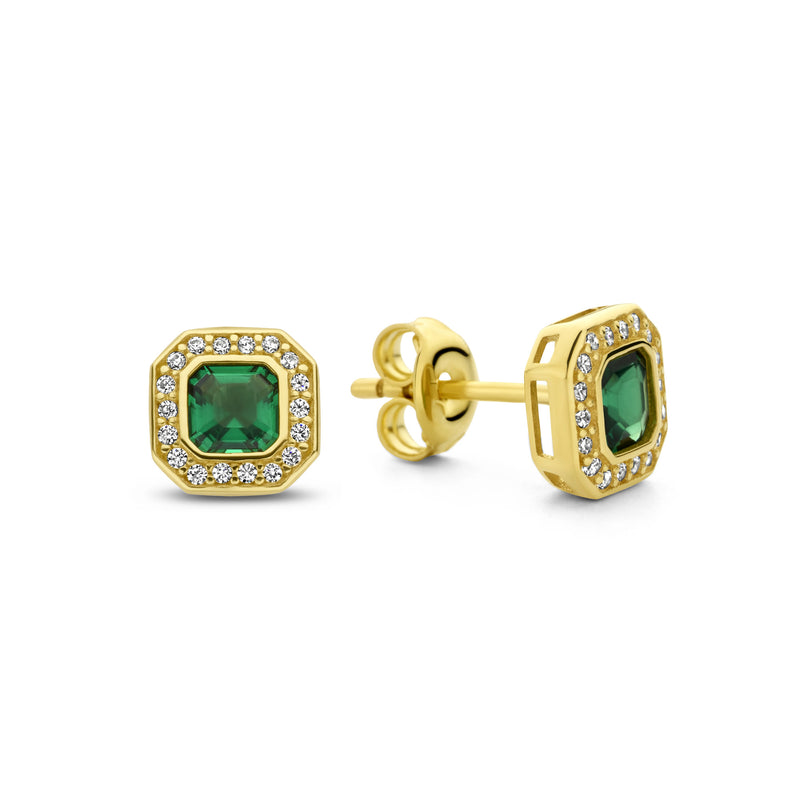 Beloro Jewels Monte Napoleone Sofia 9 carat gold Ear Studs BO360047-zoom-