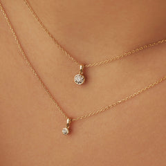 Isabel Bernard De La Paix Inaya 14 Carat Golden Necklace | diamond 0.01 ct | IBD350021