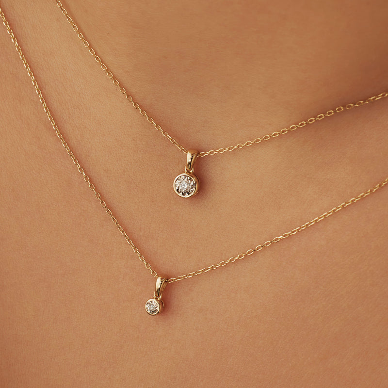 Isabel Bernard De La Paix Inaya 14 Carat Golden Necklace | diamond 0.01 ct | IBD350021-zoom-