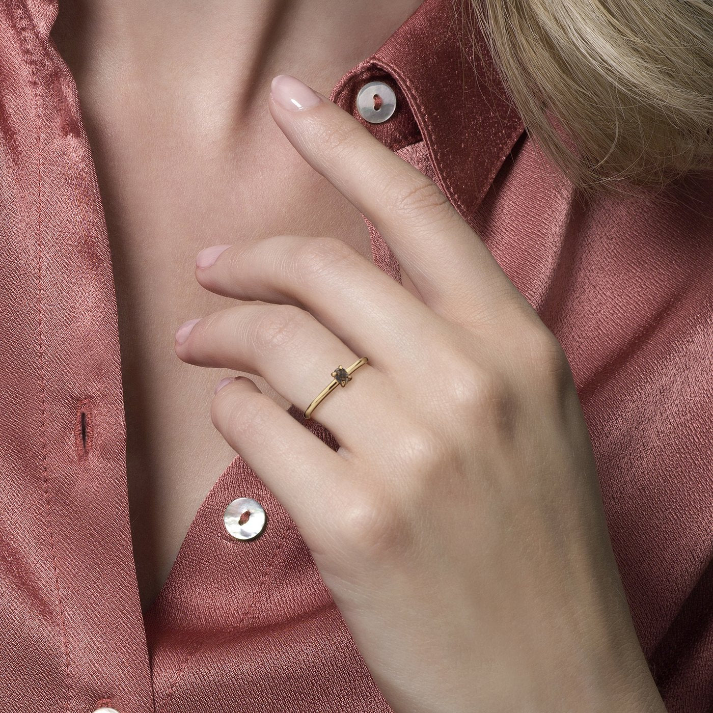 Blush 14 Carat Gold Ring 1204YSQ/52