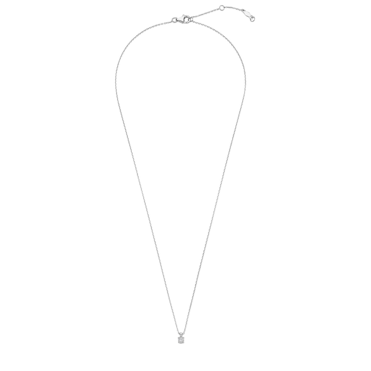 Isabel Bernard De la Paix Christine 14 Carat Whitegold Necklace | diamond 0.10 ct | IBD350006