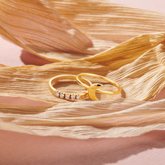 Selected Jewels Mila Elodie 925 Sterling Zilveren Goudkleurige Ring SJ300018-58