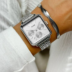 CLUSE La Tétragone Silver Watch CW13802