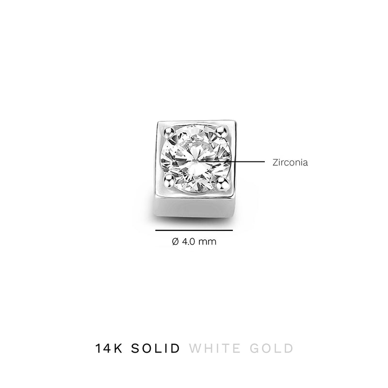 Isabel Bernard Saint Germain Felie 14 Carat Whitegold cube Charm IB350051-zoom-