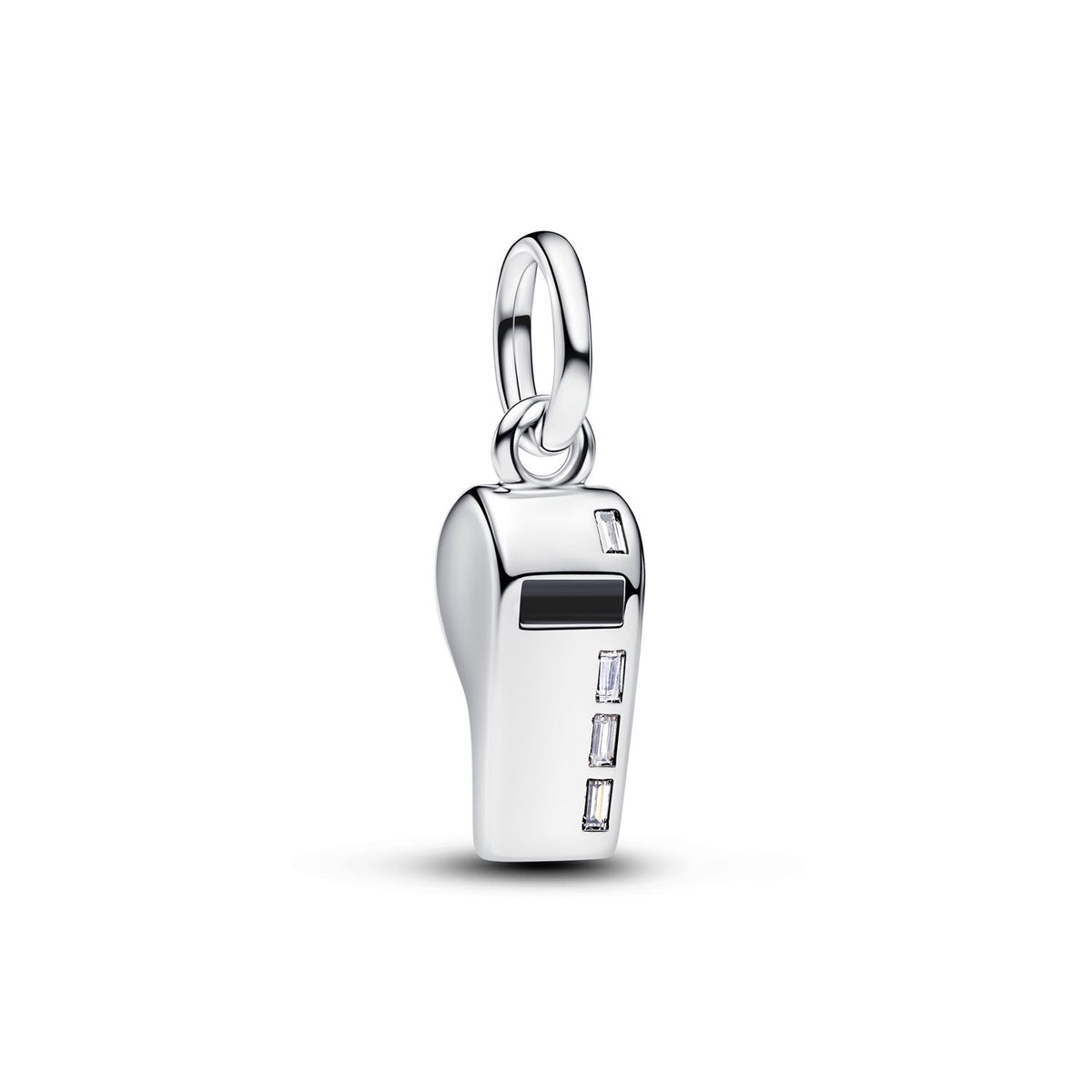 Pandora Moments 925 Sterling Silver Cubic Zirconia Referee Whistle Dangle Charm 794713C01