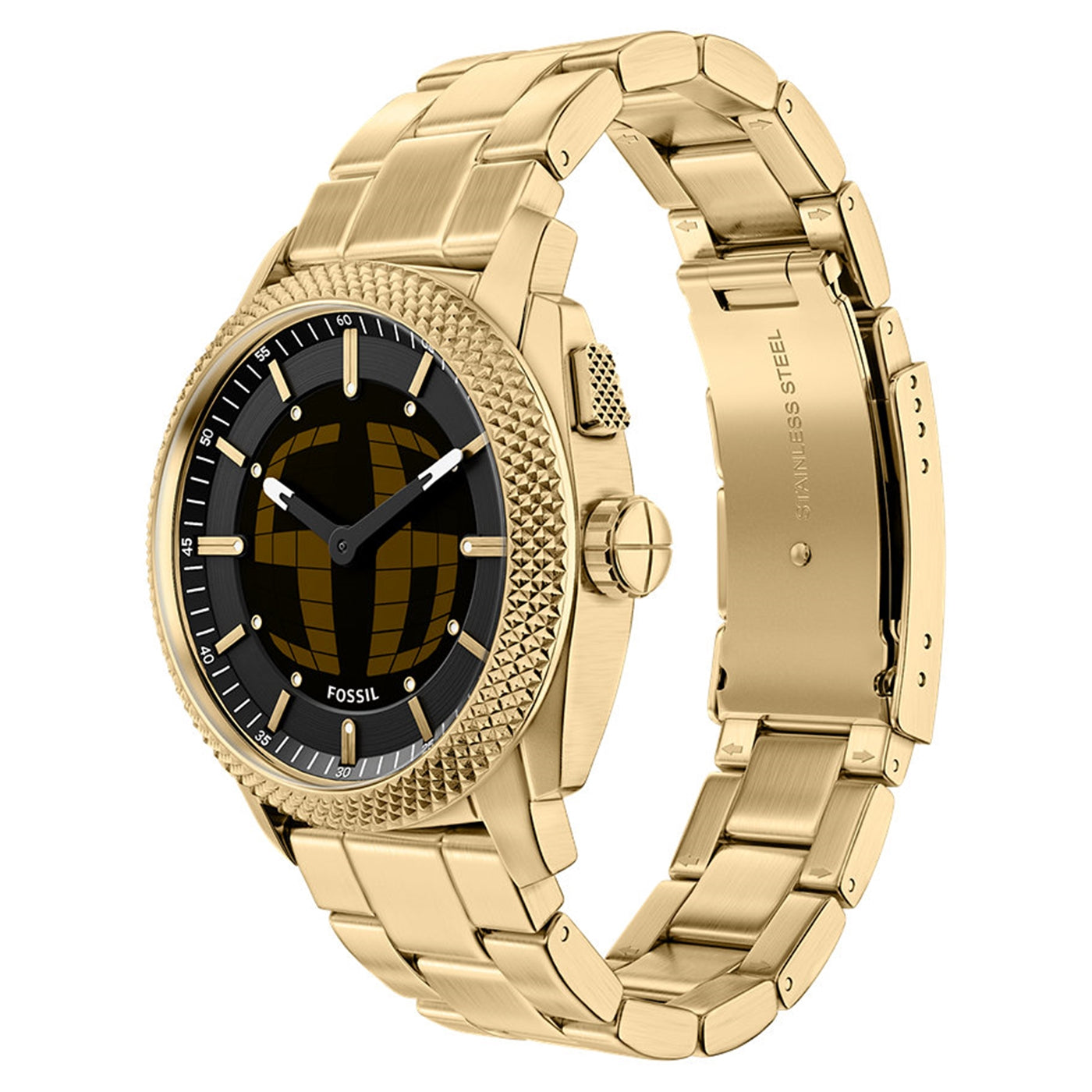 Fossil Machine Big Tic Round Black Dial Watch FS6157