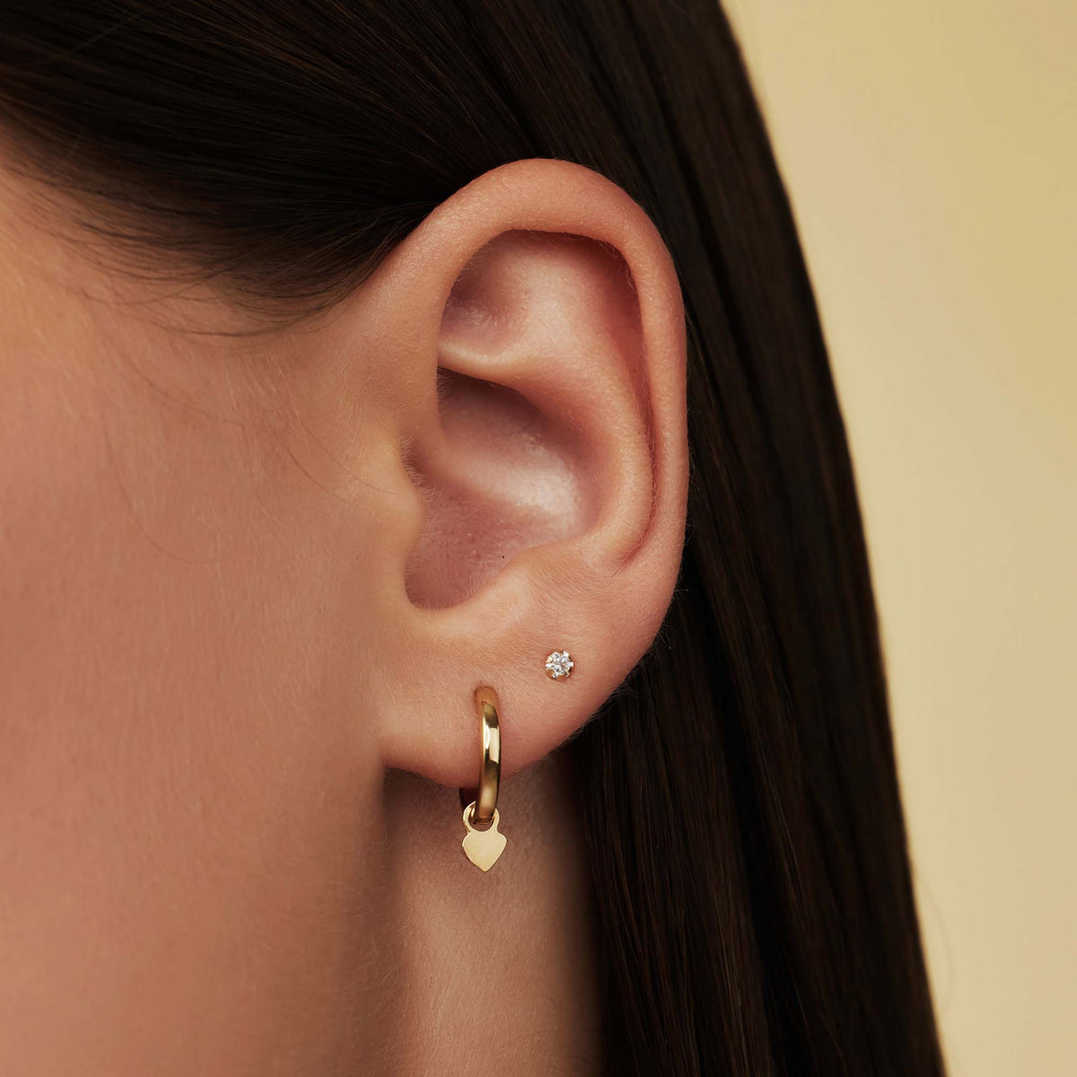 Isabel Bernard Belleville Amore 14 Carat Golden Hoop Earrings IB360155